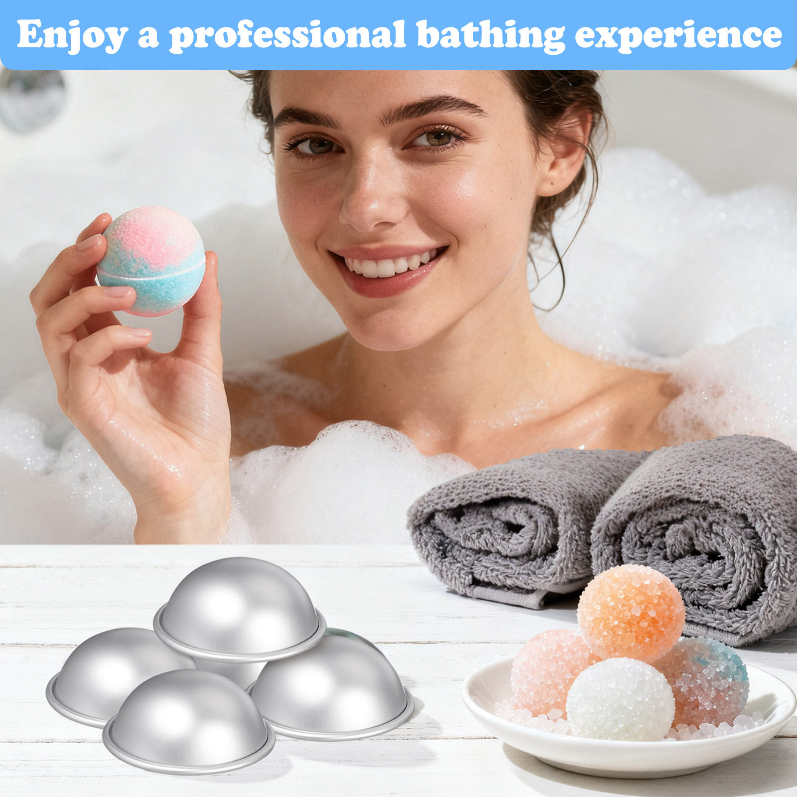 12Pcs High Quality Aluminium A - Bath Bomb Mold recension och pris