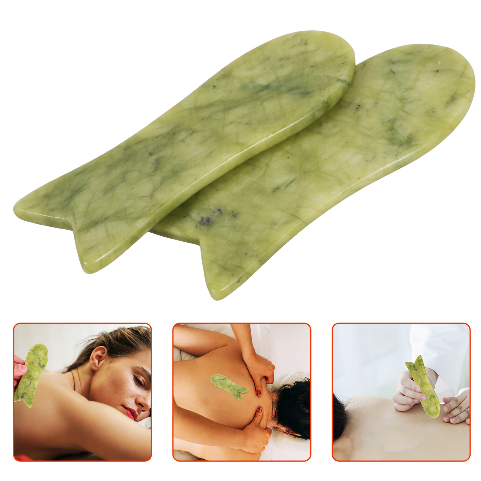 2Pcs Natural Jade Gua Sha Scra - Spa Y Wellness recension och pris