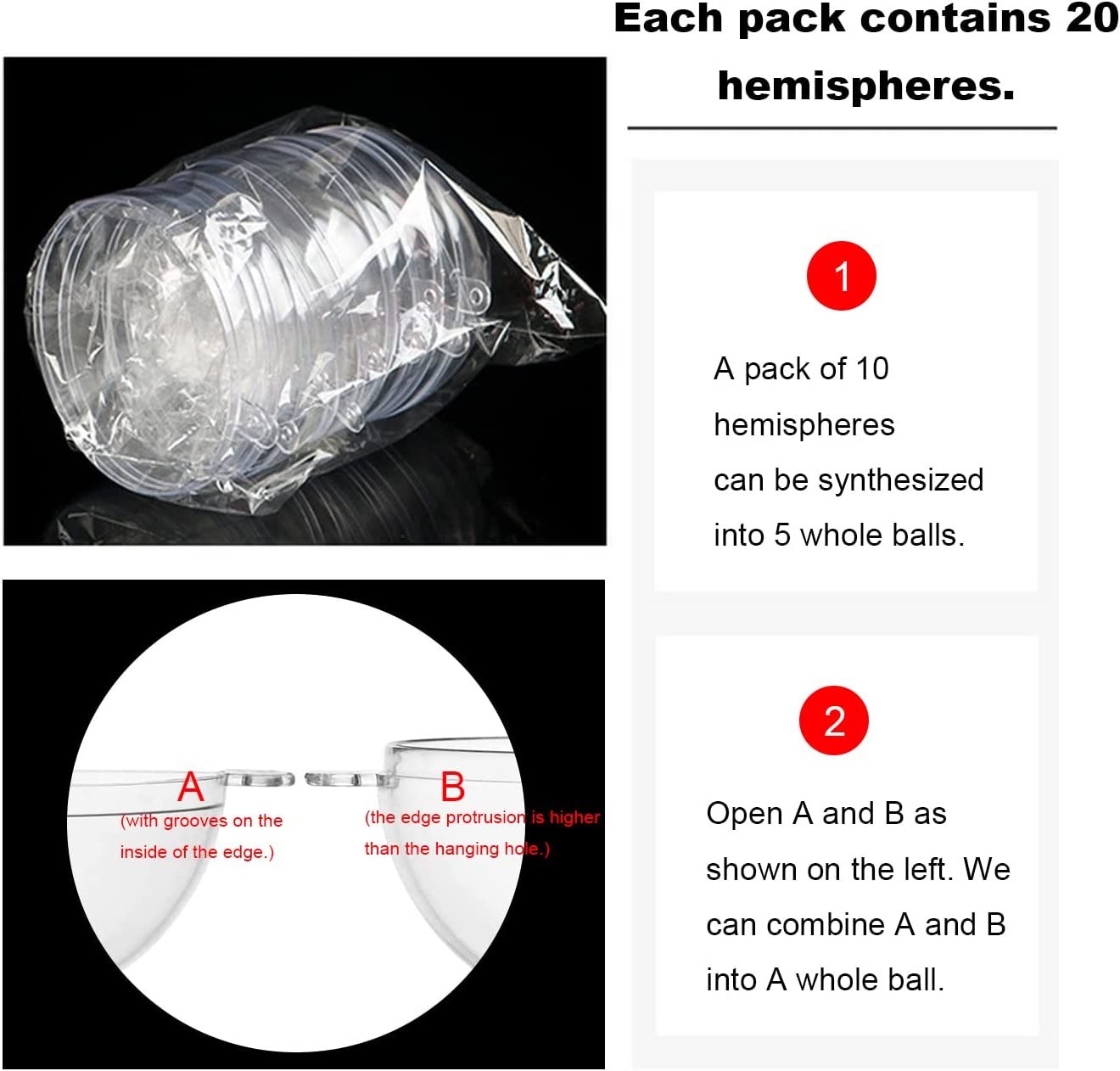 Clear Plastic Ornaments Balls, - Bath Bomb Mold recension och pris